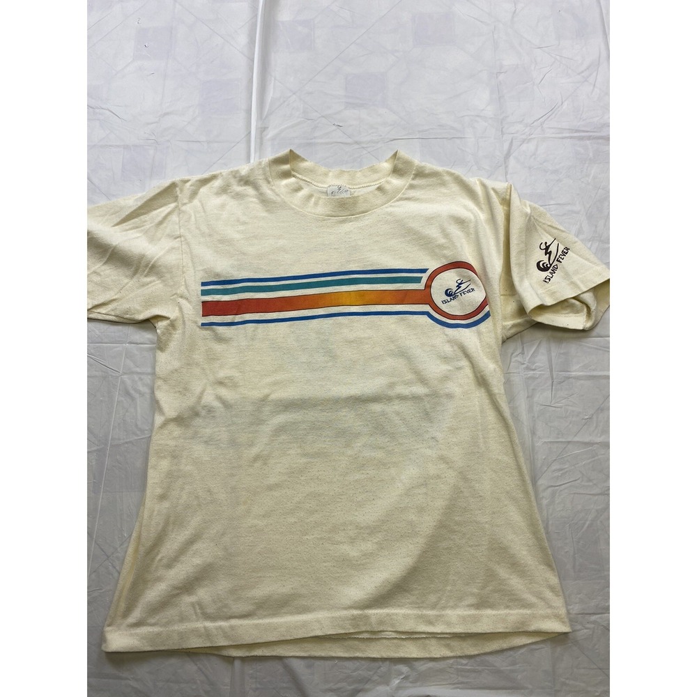 Vintage Island Fever All Over Print Shirt  Tropical Surfing Medium